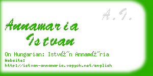 annamaria istvan business card